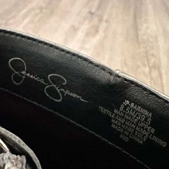 New Jessica Simpson Women’s Studded Pointed Toe Heel Ankle Boots Gray Size 8.5 - Picture 10 of 11